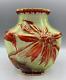 Vr Baccarat Crystal Glass Vase Lobe Acid Cameo Pointsettia Art Nouveau Eglantier