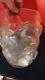 Vtg French Sculpted Lalique-Style Figural Cherub Angel Frosted Glass Vase 9