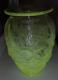 Vtg Verlys Alpine Thistle Vase French Art Glass 1930s Signed Manganese Glow